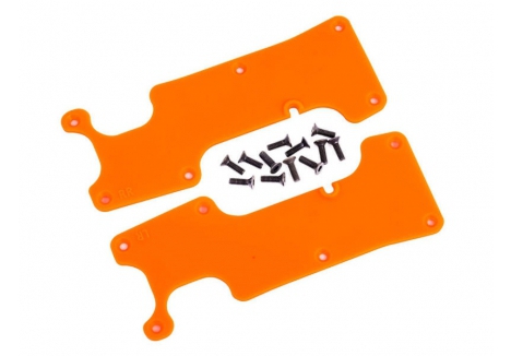 Traxxas Suspension arm covers, Orange, rear (left and right) / 2.5x8 CCS (12 pcs) TRX9634T