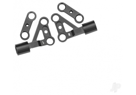 Traxxas Suspension arms, upper, front, 6061-T6 aluminium (Grey-anodised) (left & right) / 2.5x5mm BCS (with threadlock) (2 pcs) TRX10533-GRAY