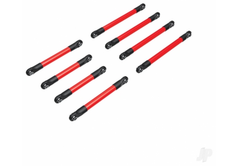 Traxxas Suspension link set, 6061-T6 aluminium (Red-anodised) (includes 5x53mm front lower links (2), 5x46mm front upper links (2), 5x68mm rear lower or upper links (4)) TRX9749-RED