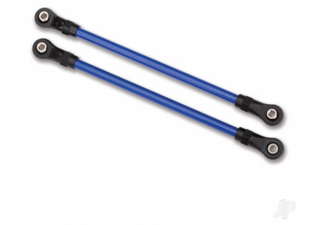 Traxxas Suspension links, Rear lower, Blue (2 pcs) (5x115mm, powder coated Steel) (assembled with hollow balls) (for use with #8140X TRX-4 Long Arm Lift Kit) TRX8145X