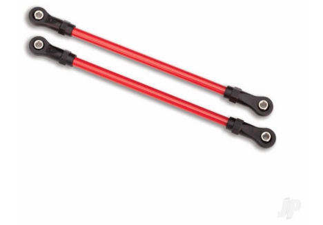 Traxxas Suspension links, Rear upper, Red (2 pcs) (5x115mm, powder coated Steel) (assembled with hollow balls) (for use with #8140R TRX-4 Long Arm Lift Kit) TRX8142R