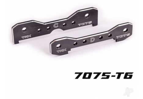 Traxxas Tie bars, rear, 7075-T6 aluminium (Dark Titanium-anodised) (fits Sledge) TRX9630A