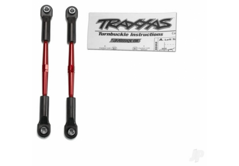 Traxxas Toe Link Turnbuckles Aluminium Red Anodised 61mm Stampede TRX2336X