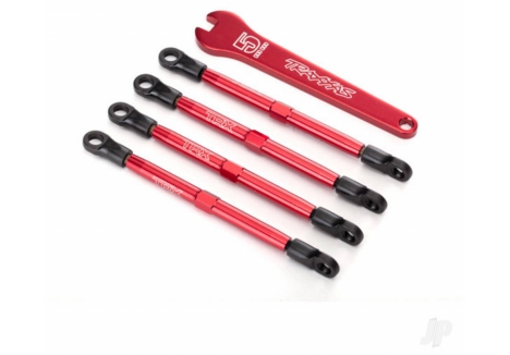 Traxxas Toe Links Aluminium Red Anodised 1/16 Scale 4 Piece TRX7138X