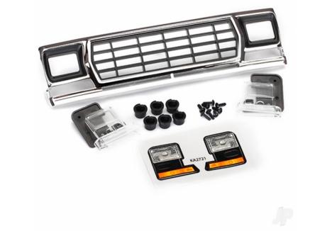 Traxxas TRX-4 1979 Ford Bronco Chrome Grille Headlight Housing Lens Kit TRX8070