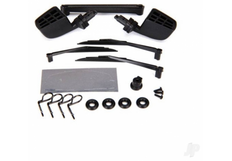 Traxxas TRX-4 Body Accessory Kit Black Side Mirrors Windshield Wipers TRX8817