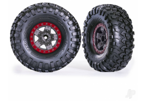 Traxxas TRX-4 Sport Wheels Tyres Assembled 1/10 Red Canyon Trail TRX8181-RED