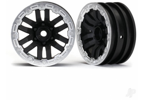 Traxxas TRX-4 Wheels 1.9 Inch Satin Beadlock Black Pair TRX8271X