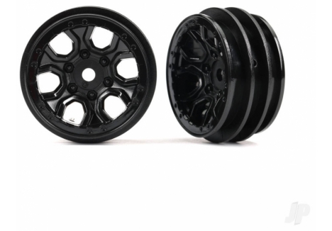 Traxxas TRX-4M 1.0in Rock Crawler Wheels Black Plastic Multi-Spoke TRX9770