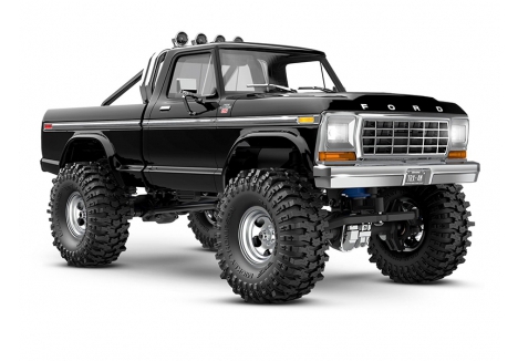 Traxxas TRX-4M 1979 Ford F-150 High Trail Edition 1:18 4WD Electric Trail Crawler, Black (+ TQ, ECM-2.5, Titan 87T, 750mAh LiPo, USB Charger, Clipless Body) TRX97044-1-BLK