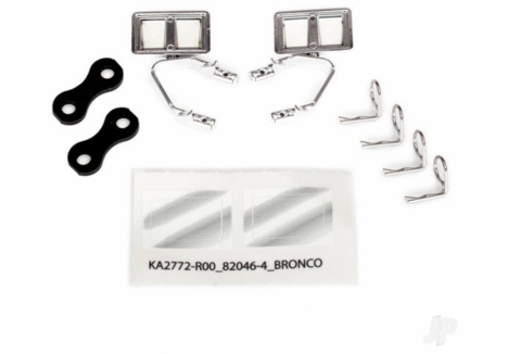 Traxxas TRX8073X Chrome Side Mirrors Left Right for TRX-4 Crawler