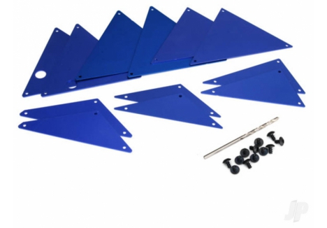 Traxxas Tube Chassis Inner Panels Aluminium Blue Anodised TRX8434X