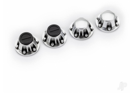Traxxas Wheel Centre Caps Satin Chrome Set of Four TRX8152