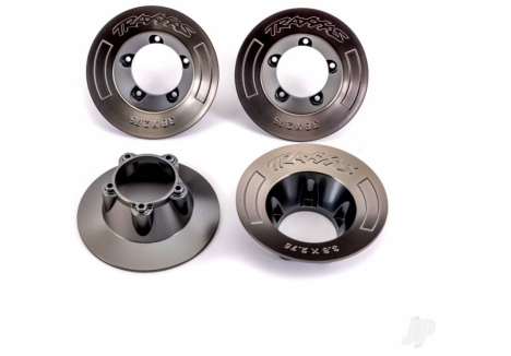 Traxxas Wheel Covers Satin Black Chrome 4 Piece Set #9572 TRX9568A