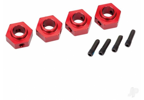Traxxas Wheel Hubs 1/10 12mm Hex 6061-T6 Aluminium Red-Anodised TRX8269R