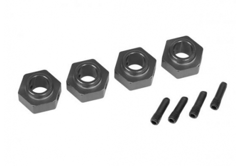 Traxxas Wheel hubs, 12mm hex, 6061T6 aluminum (charcoal grayanodiz TRX8269A 