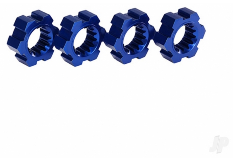 Traxxas Wheel Hubs 12mm Hex Aluminium Blue Anodised 4 Pack TRX7756X