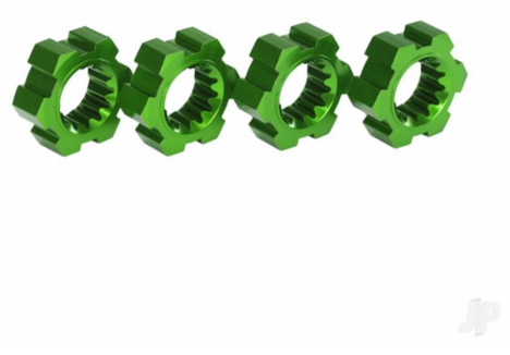 Traxxas Wheel Hubs Hex Aluminium Green Anodised 4pc TRX7756G