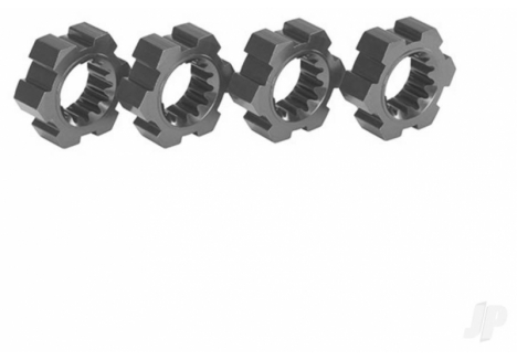 Traxxas Wheel Hubs Hex Aluminium Grey Anodized 17mm Set of 4 TRX7756-GRAY