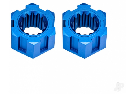Traxxas Wheel hubs, hex, front (6061-T6 aluminium, blue-anodised) (2) TRX10954-BLUE