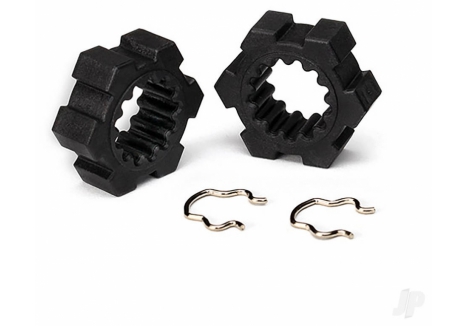 Traxxas Wheel Hubs Hex with Clips Black TRX7756-BLK