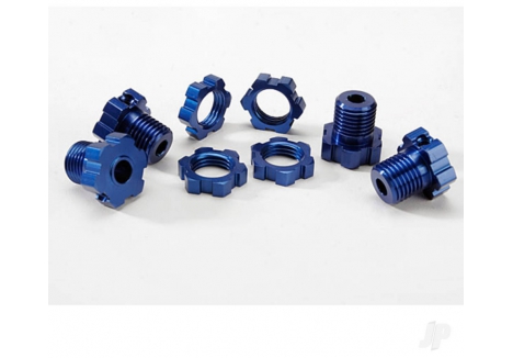 Traxxas Wheel Hubs Splined 17mm Blue Anodised 4 Pack TRX5353X
