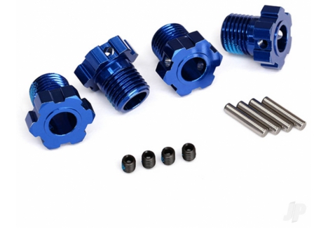 Traxxas Wheel Hubs Splined 17mm Blue Anodised Aluminium TRX8654