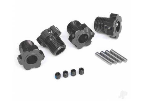 Traxxas Wheel Hubs, splined, 17mm (Grey-anodised) (4) / 4x5 GS (4), 3x14mm pin (4 pcs) TRX8654-GRAY