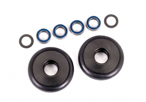 Traxxas Wheelie Bar Wheels 6061-T6 Aluminium Grey Anodised TRX9461T