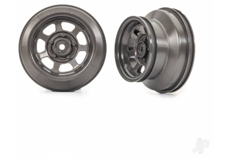 Traxxas Wheels Dirt Oval Graphite Grey Dual Profile 2.2in Outer 3.0in Inner TRX10472