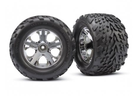 Traxxas Wheels Tyres Assembled Glued 2.8 All-Star Chrome Talon TRX3669