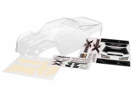 Traxxas X-Maxx 1/7 Clear Body Shell with Decals Window Masks TRX7711
