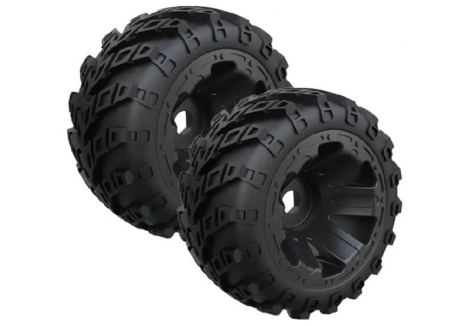 UDI RC Rubber Tyres 2PCS Black Left Right Pair for UD1610PRO UD1610S UDI-P16-002B