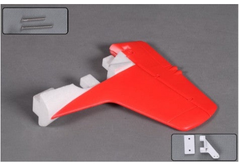 Vertical Stabiliser (for 1400mm T28 V4) (Red)