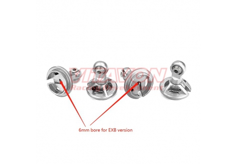 Vitavon CNC Alu7075 Shock End Lower 6mm for Arrma Kraton 8S Outcast 8S Silver VITARA330741