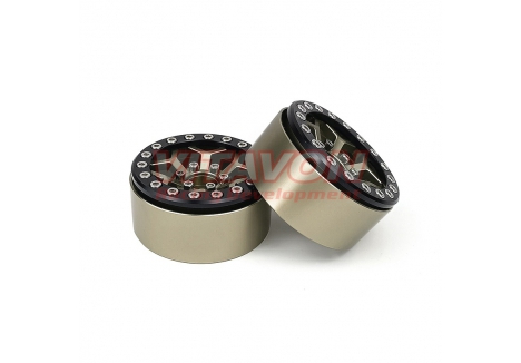 Vitavon CNC Aluminium 1.9 Beadlock Wheels 1/10 Crawler Titanium VITCAPRABEADLOCKT