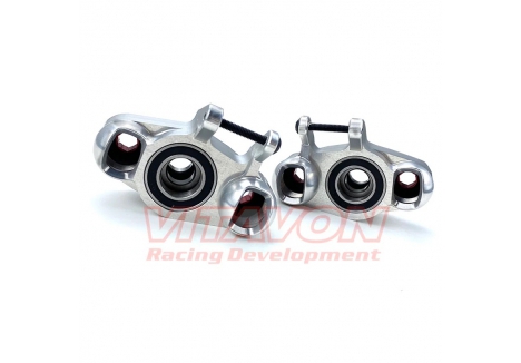 Vitavon CNC Aluminium 7075 Front Knuckle V2 1/5 Silver VITARA330558V2