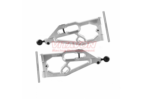 Vitavon CNC Aluminium 7075 Front Lower Arm Pair Arrma Kraton 8S Outcast 8S Silver VITARA330589