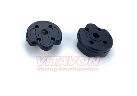 Vitavon CNC Brass Portal Cover Black Axial SCX10 III Capra VITCAPRABEADLOCKBLK