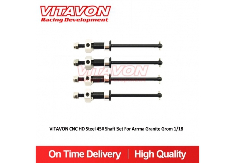 Vitavon CNC HD Steel 45 Shaft Set 1/18 Arrma Granite Typhon Grom VITARA311179
