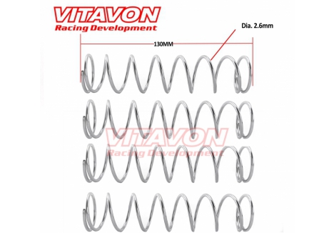 Vitavon CNC Shock Springs 2.6mm Arrma Outcast 8S 4pcs VITARA330618