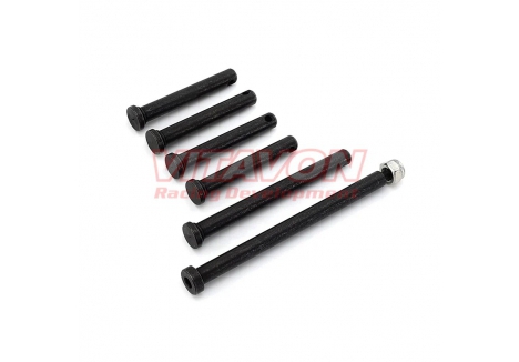Vitavon HD Steel 45# Brace Mount Pin Threaded Hinge Set 36mm 56mm 74mm Black VITARA320560