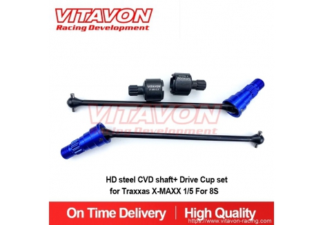Vitavon HD Steel CVD Shaft Drive Cup Set for Traxxas X-MAXX 1/5 VITTRX7750