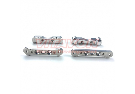 Vitavon Kraton 8S 1/5 CNC Aluminium 7075 Suspension Lower Arm Mount Set Silver VITARA330556