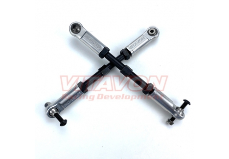 Vitavon Kraton Outcast 8S Rear Upper Link CNC Alu7075 Silver VITARA330745