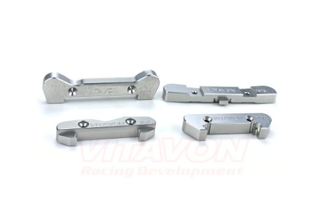 Vitavon LaserNut CNC Aluminium 7075 Hinge Pin Brace Silver VITLOS400021