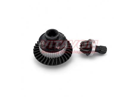 Vitavon Rear Full Diff Case Set 10/32T for Traxxas X-MAXX XRT Black VITTRX7790