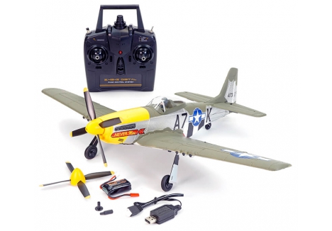 Volantex P-51D Mustang 500mm 4-Channel Brushless RC Warbird Green V768-2