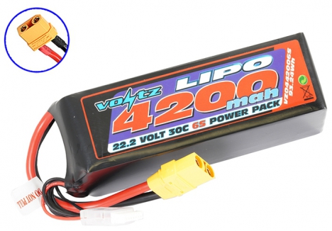 Voltz 4200mAh 22.2V 30C 6S LiPo Battery XT90 Connector VZ0442006SXT90
