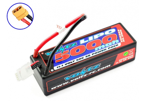 Voltz 5000mAh 3S 11.1V 50C Hard Case LiPo Battery XT90 VZ0343XT90